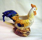 Bavarian Majolica Rooster Pitcher