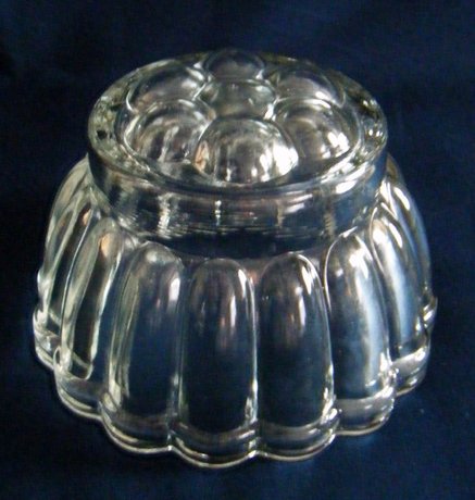Vintage Glass Round Jelly Mold