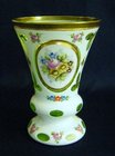Bohemian Cased and Hand Enamel glass Vase