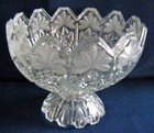Art Deco mould blown glass centrepiece bowl