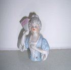 Porcelain Pin Doll - German  Early C20th Lady with Fan