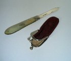 Edwardian Silver and Mother of Pearl Fruit Knife with Fitted Case