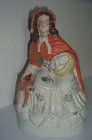 Victorian Staffordshire Figure - Little Red Riding Hood