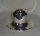 Solid Silver Inkwell Styled as a Top Hat