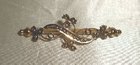 Edwardian 9ct Gold and Seed Pearl Bar Brooch