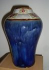 Royal Doulton Blue Art Deco Vase Designer Minnie Webb