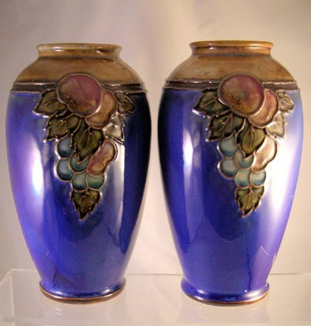 Royal  Doulton Pair of Vases by Ethel Beard