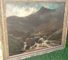 Large 19C oil on canvas, Landscape, Leopold Rivers