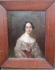 19th C oil on canvas, portrait of a lady