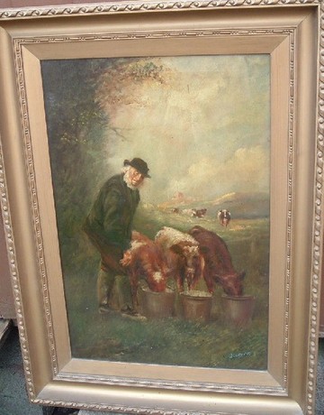 19th C oil on canvas 