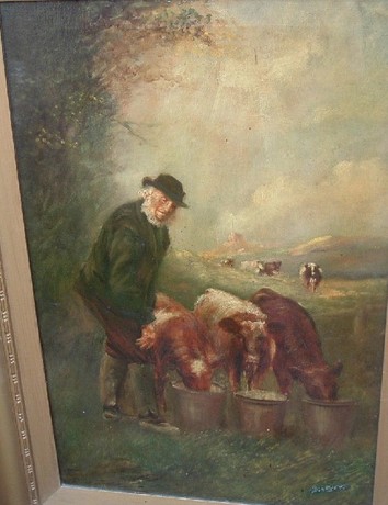 19th C oil on canvas 