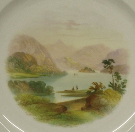 An Early Victorian Hand Painted Dessert Plate