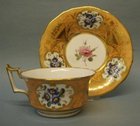 Finely Painted 'Old English' Tea Cup and Saucer