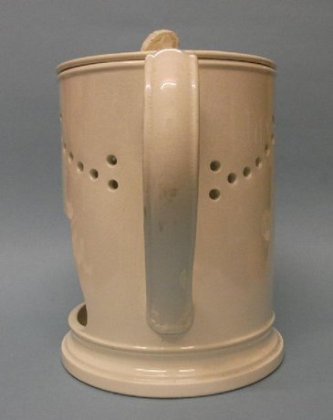 A Creamware Food Warmer and Cover