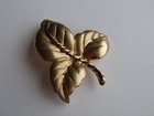 Goldtone leaf brooch