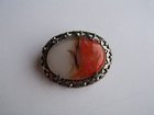 Onyx brooch signed MIRACLE