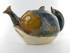 Unusual Majolica Fish Teapot