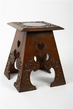 Art Nouveau Oak Occasional Table