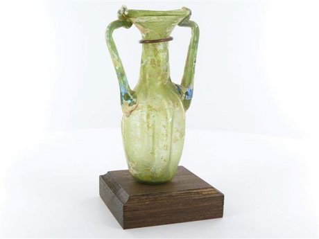 Roman 3rd/4th Century BC Green Glass Amphoriskos