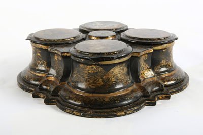 Papier-mache gaming counter stand Ca 1850
