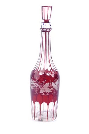 Red Glass Decanter