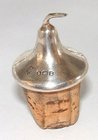 Silver Perfume Cork, with Spout. Makers Barker Brothers Ltd