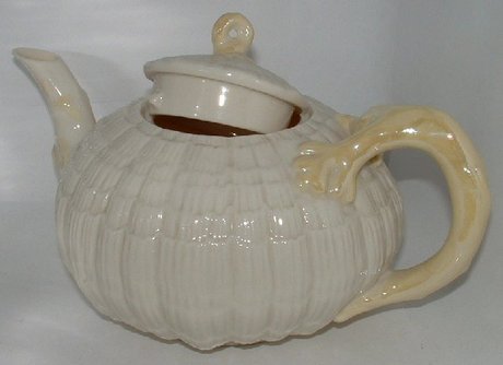 Belleek  Tea-pot White & Yellow