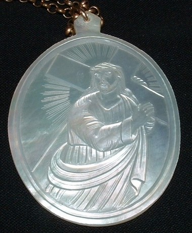 Mother-of-Pearl Pendant of Christ.