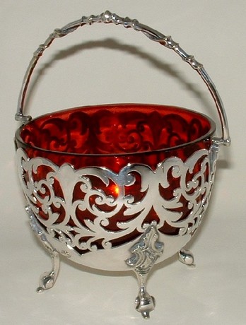 Silver-Plated Bonbon Basket