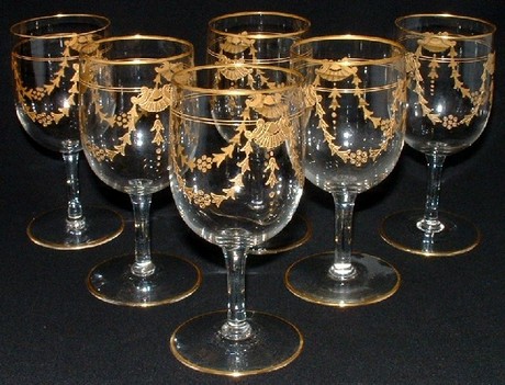 Set of 6 Gilded Sherry or Ports