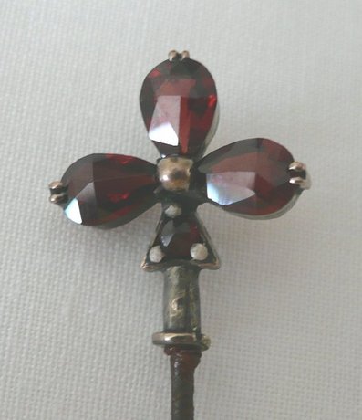 Georgian Garnet Hat Pin