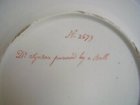 New Hall Porcelain Plate 'Dr Syntax Pursued by a Bull
