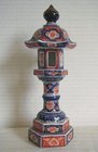 Antique Japanese Imari Porcelain Temple Lantern 19thC