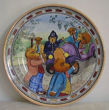Mintons Teddy Bears 'Down to the Woods' Artist painted Plate