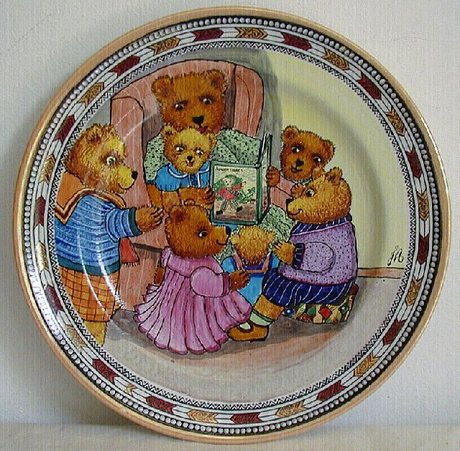 Mintons Teddy Bears Story-Time 'Adventures' Artist painted Plate