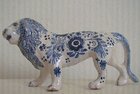 Antique French Faience Tin Glazed Lion C19th