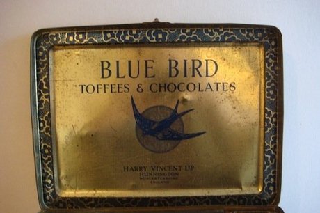 Blue Bird Toffee Tin by Harry Vincent Ltd Hunnington Worcs