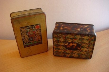 Two Miniature Biscuit Tins by Crawfords