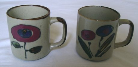 A Set of Four West German Coffee Mugs
