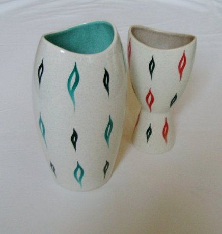 A Pair Of H.J. WOOD 1950s Piazza Ware Vase's