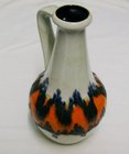 A West German Bay Keramik Fat Lava Handled Jug Vase