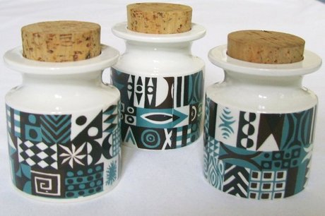 A Set Of Three Tivoli Pattern Portmeirion Storage Jars