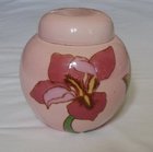 A Carlton Ware Pink Floral Lidded Ginger Jar
