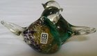 Mdina Art Glass Sculptured Conjoined Birds With Label