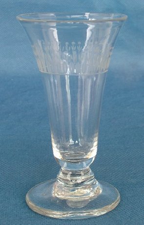 Georgian Jelly Glass with Engraved Stylised Floral Design c.1790