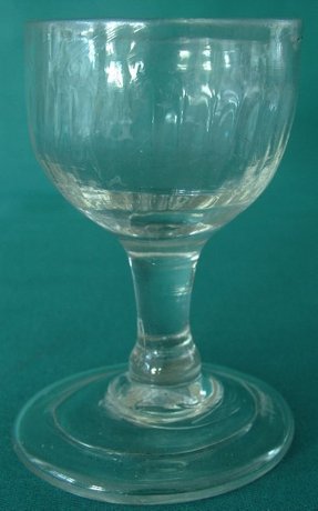Small Moulded Glass with Folded Foot c.1770