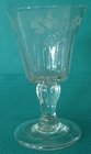 Panel Moulded Wine Glass with Lobed Knop and Folded Foot c.1790