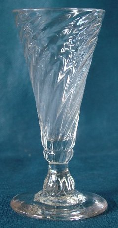 Early 19th Century Dwarf Wrythen Ale Glass