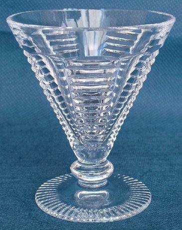 Set of Four Art Deco Highly Cut Lead Crystal Cocktail Glasses
