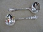 PAIR OF SILVER LADLES HEAVY QUALITY ITEMS